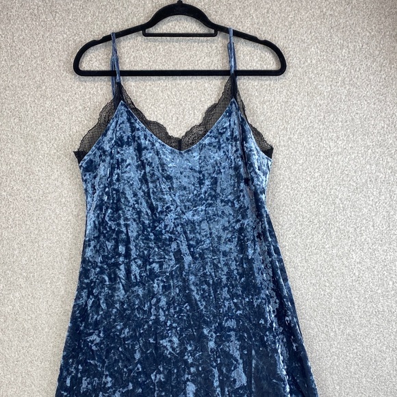 And Now This velvet slip dress maxi M coquette Y2K retro dark fairy grunge goth - Picture 1 of 9